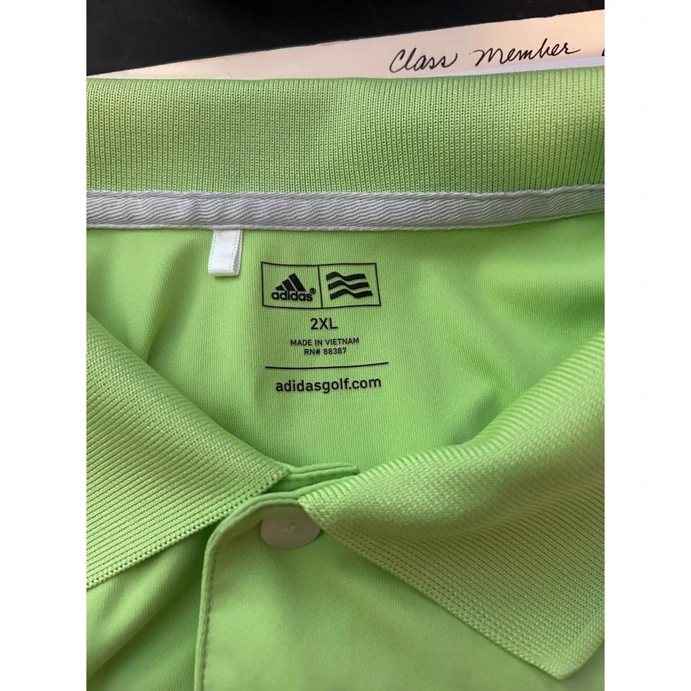 Adidas Golf Polo Shirt Adizero Performance Lime Green Mens 2XL‎